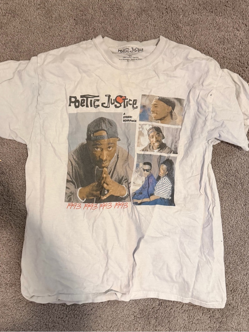 Justice White Graphic Photo Collage Tee M/L